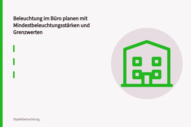 Entblendete Deckenleuchte mit Raster für Bürobeleuchtung. Beleuchtung im Büro planen mit Mindestbeleuchtungsstärken und Grenzwerten