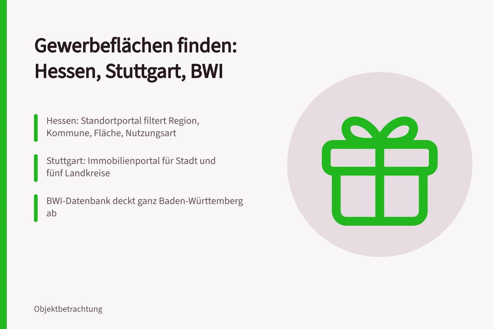 Vergleich von drei Portalen zur Suche nach Gewerbeflächen