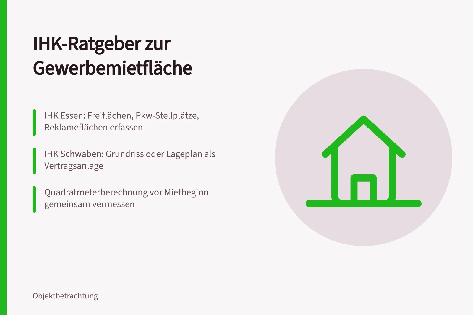 IHK-Ratgeber zur Berechnung und Beschreibung von Gewerbemietflächen im Vertrag