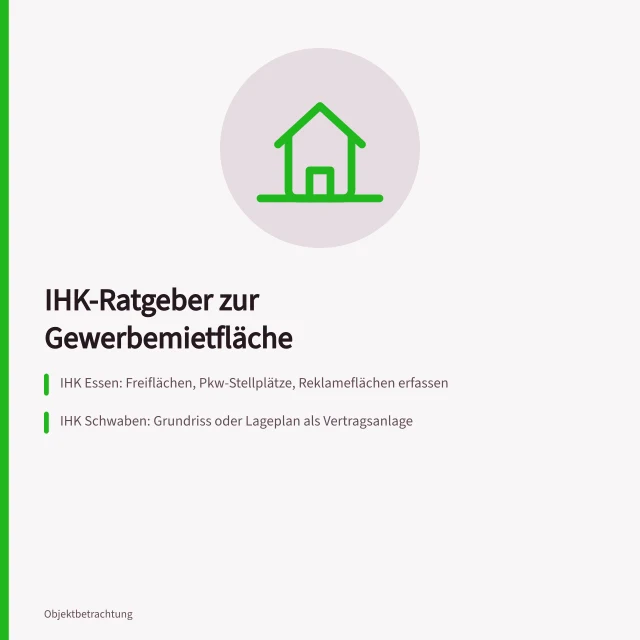 IHK-Ratgeber zur Berechnung und Beschreibung von Gewerbemietflächen im Vertrag. Gewerbemietfläche: Was IHK Essen und Schwaben zur Quadratmeterberechnung raten