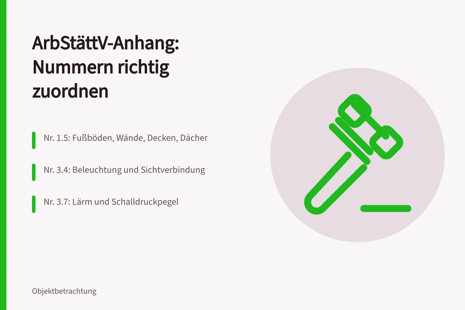 Karte zu ArbStättV-Anhang: Nummern 1.5, 3.4 und 3.7
