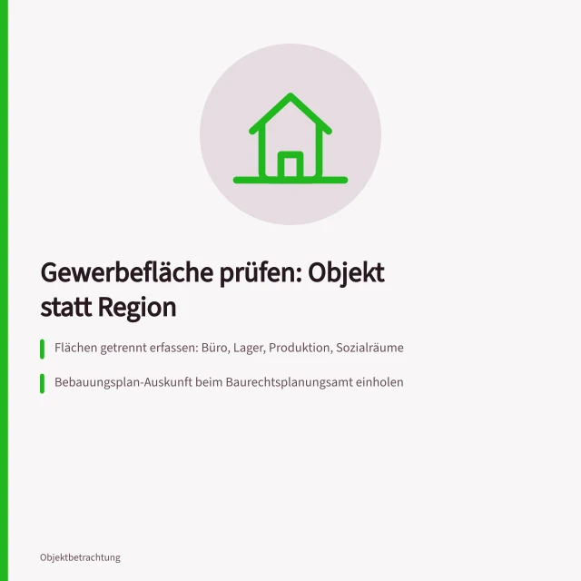 Prüfkriterien für Gewerbeflächen: Maße, Bebauungsplan und Arbeitsstättenverordnung. Welche Kriterien zählen vor der Auswahl einer Gewerbefläche?