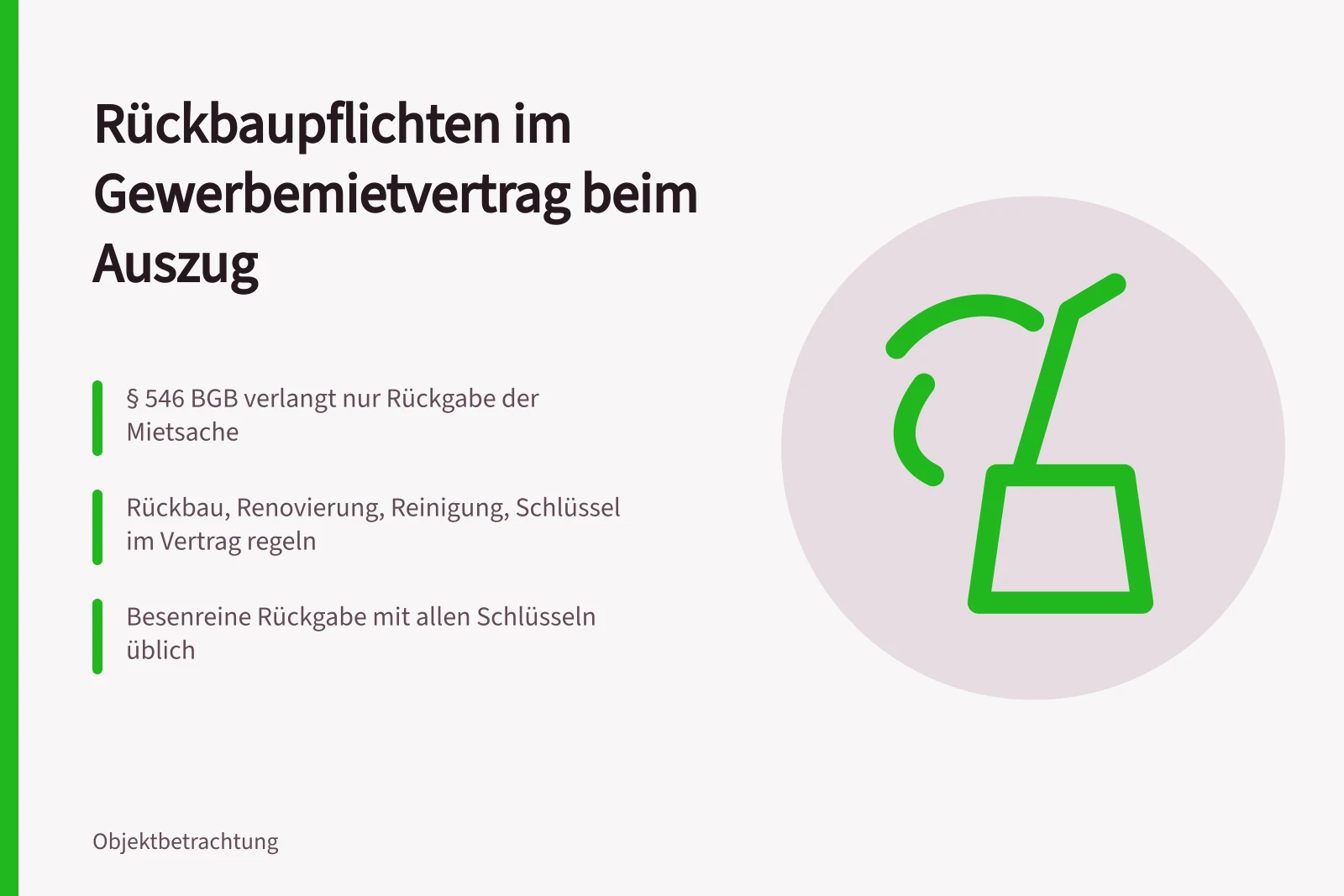 Karte zu Rückbaupflichten, Rückgabe und Reinigung im Gewerbemietvertrag