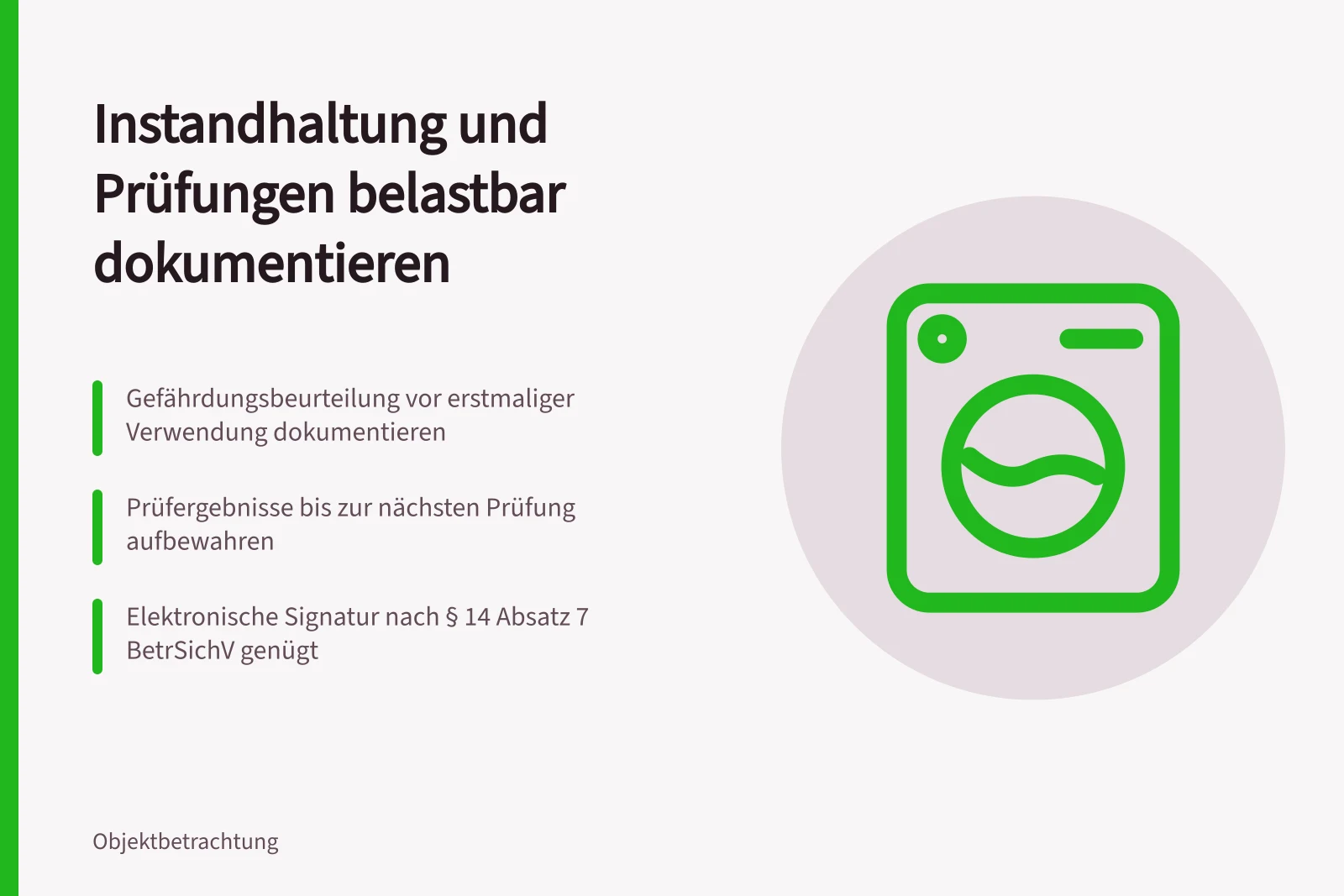 Dokumentation von Instandhaltung und Prüfungen nach BetrSichV