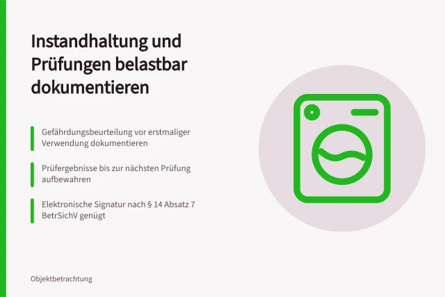 Dokumentation von Instandhaltung und Prüfungen nach BetrSichV. Wie dokumentiere ich Instandhaltung und Prüfungen belastbar?